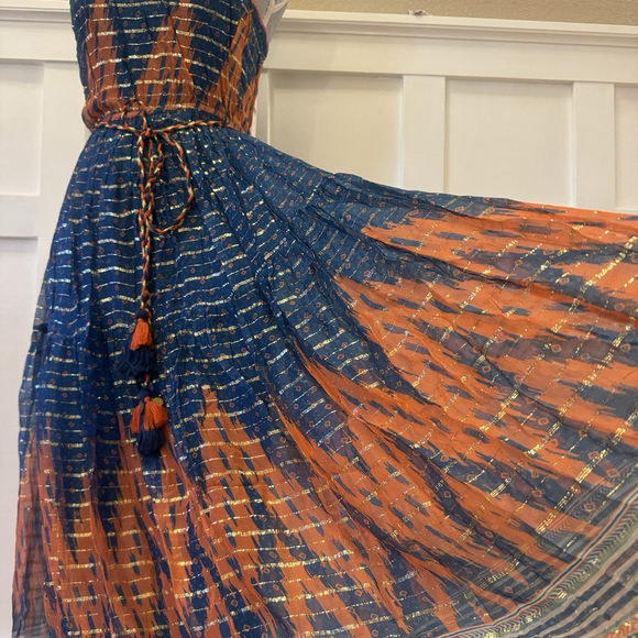 NWT Anthropologie Nora Maxi Dress Verb Size:4 Smocked Strapless BOHO MSRP:$228 - Picture 6 of 15